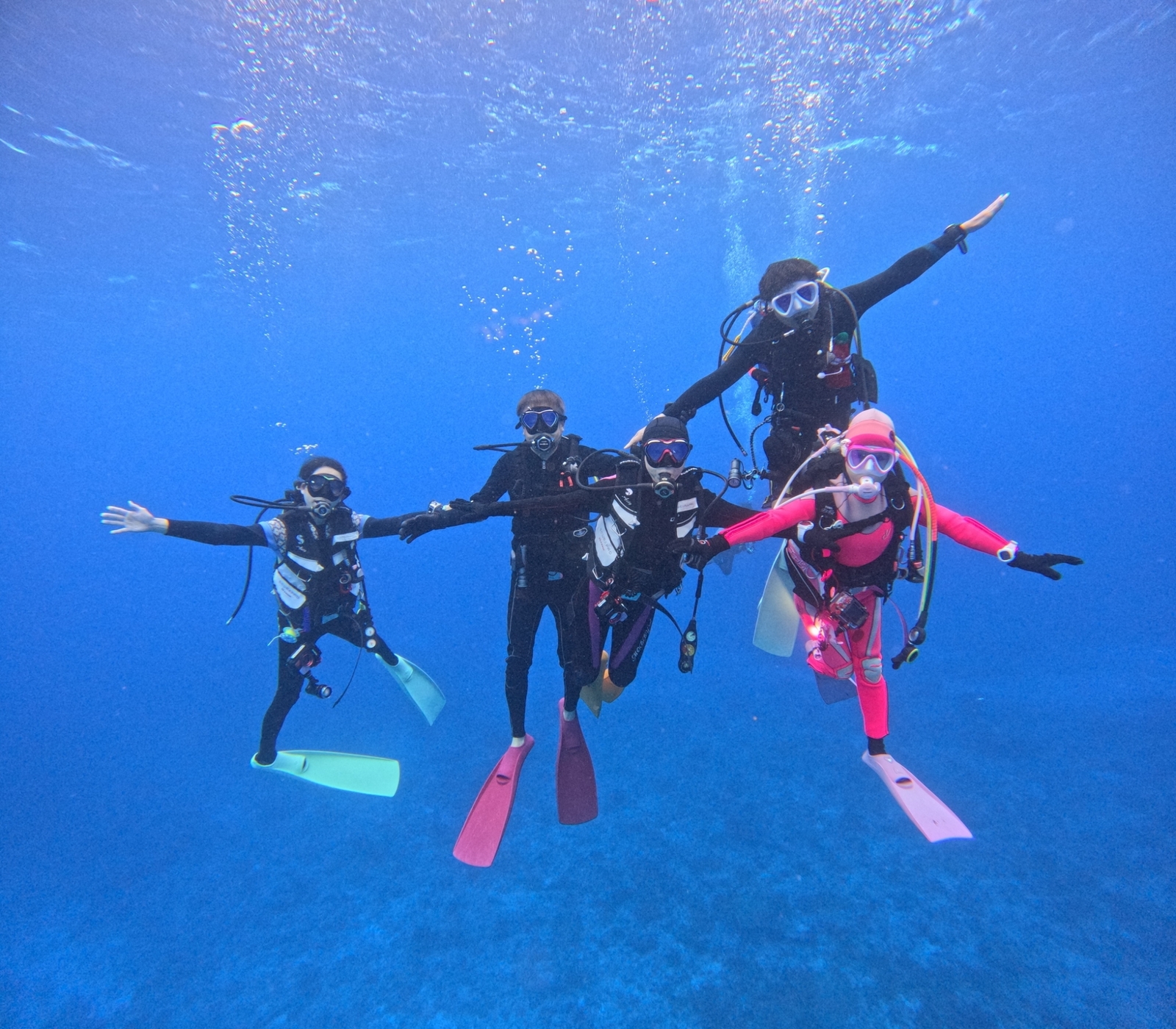 青い海を飛ぶ、最高の仲間たち